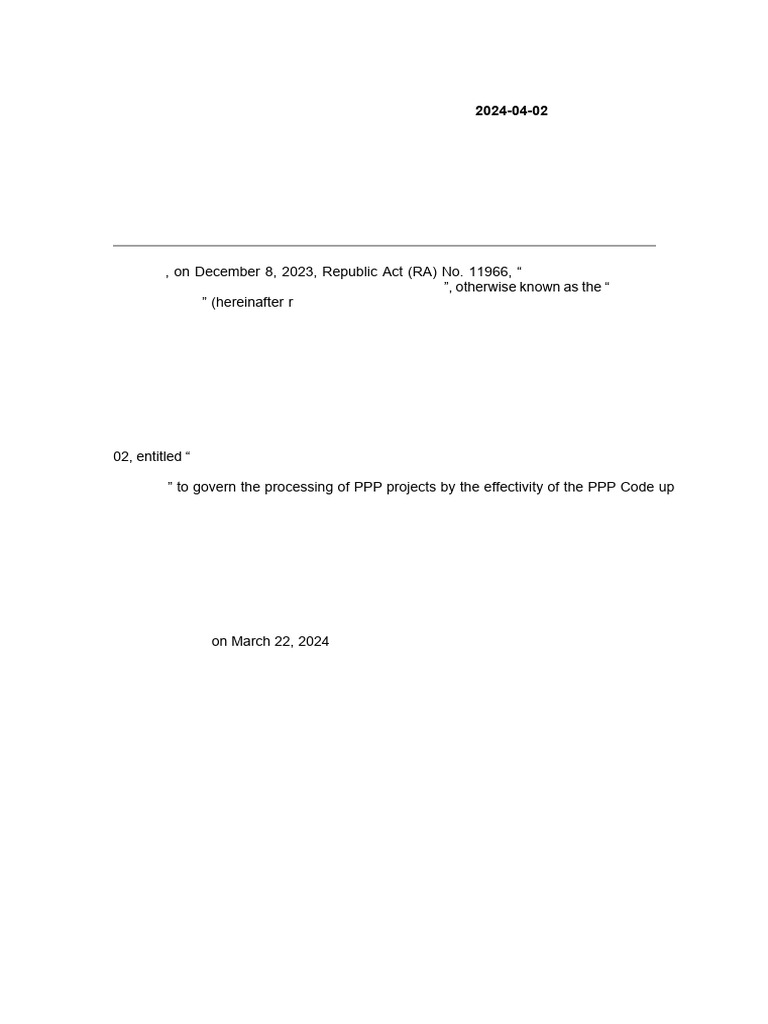 PPPGB Resolution 2024-04-02 Review Approval Local PPP Projects Final | PDF