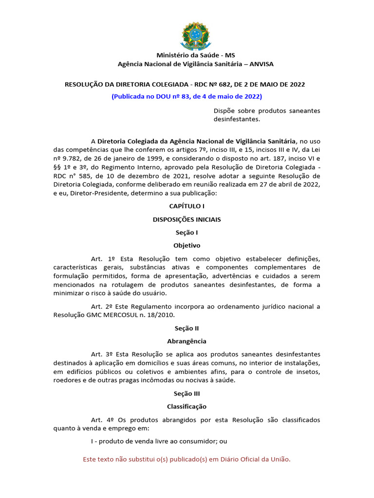 RDC 682 2022 | PDF