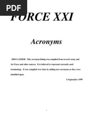Army Acronym