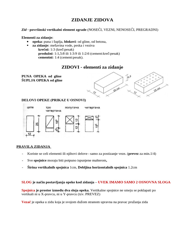 Pravila Za Zidanje | PDF