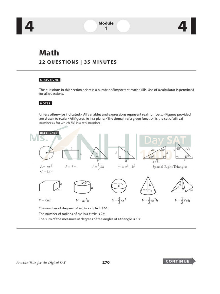 Practice Tests For The Digital SAT 5 Tests | PDF