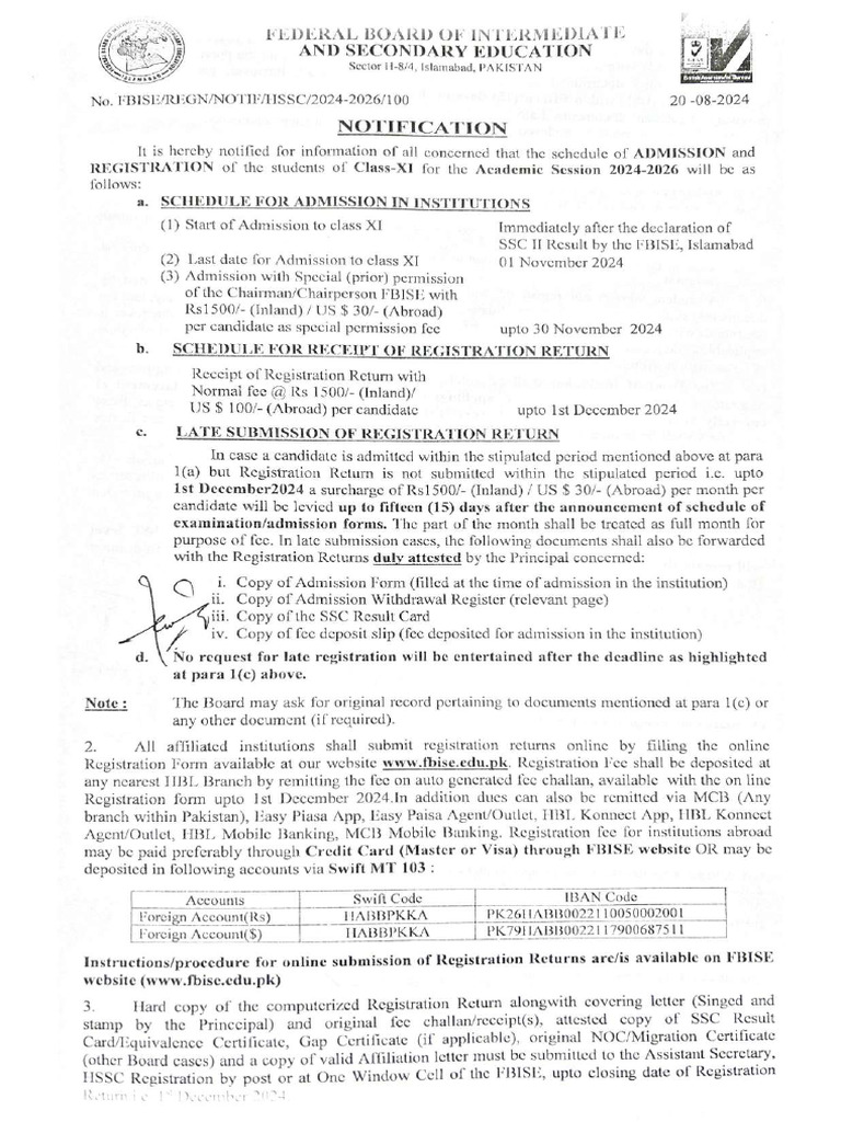 Notification Registration Hssc 24 26 Pdf