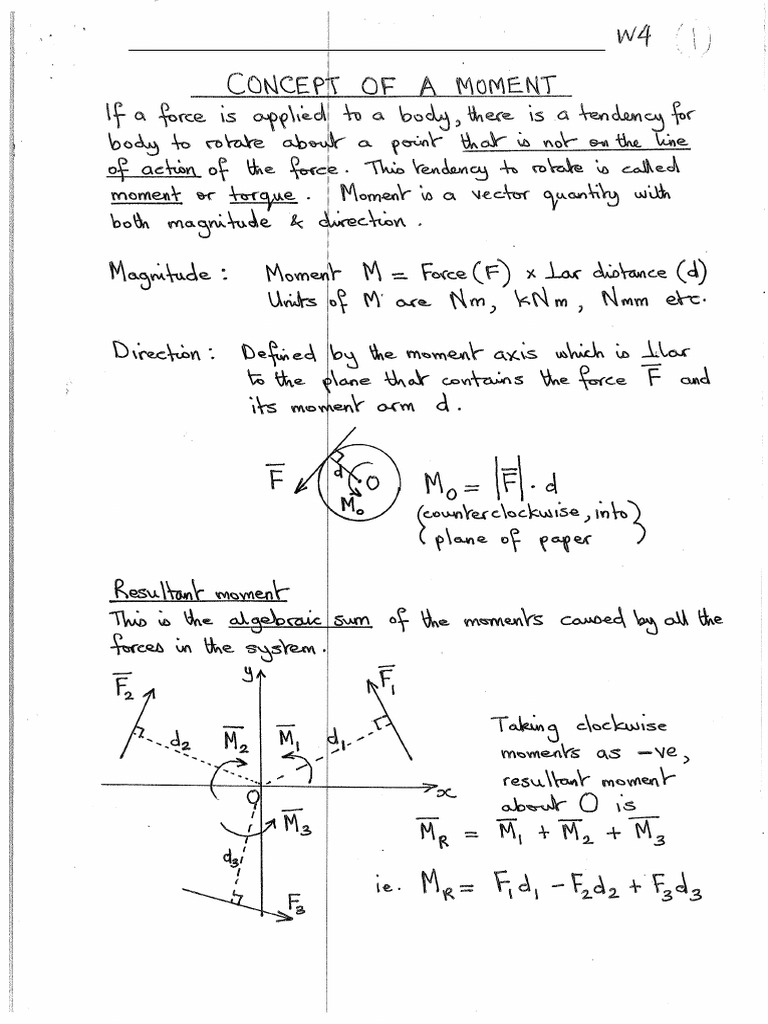 Lecture 4 concept of a moment pdf