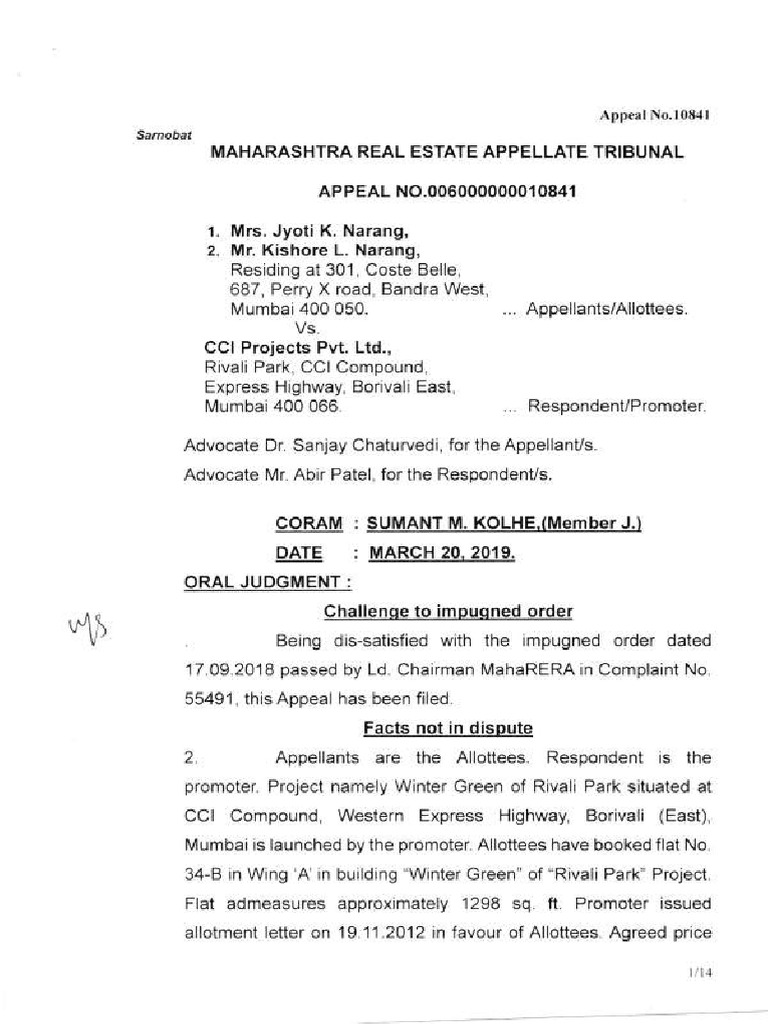 Appeal Against CCI Projects Delay | PDF | Interest | Justice