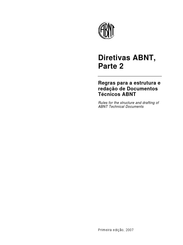 ABNT - Regras para A Estrutura e Redação de Documentos Técnicos ABNT ...