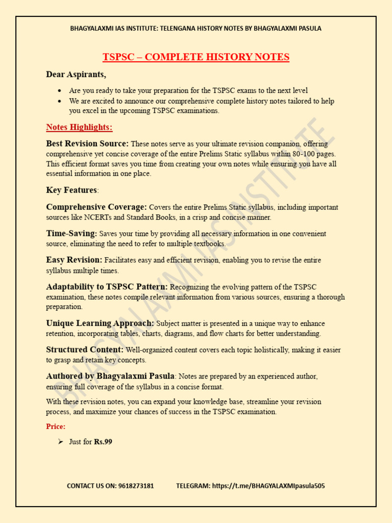 TELANGANA HISTORY SHORT NOTES visual data 8