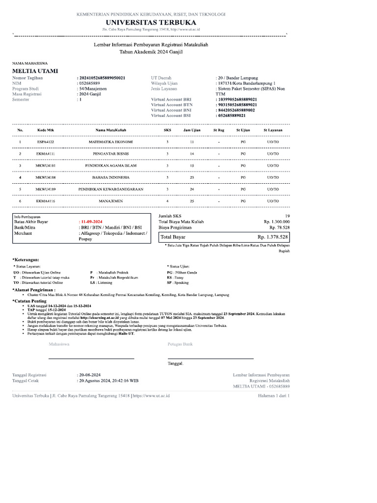 Ut Sistem Informasi Akademik Pdf