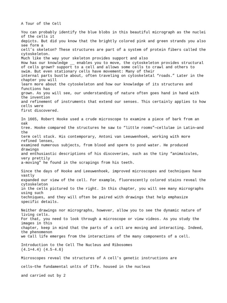 Exploring Cell Structures and Functions | PDF | Endoplasmic Reticulum ...