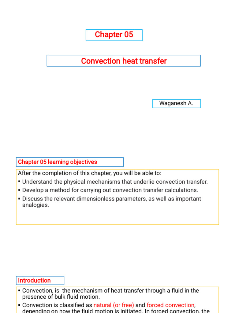 Chapter 05 - Convection | PDF