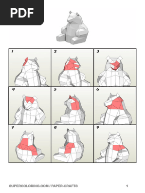 sitting-bear-sculpture-low-poly-paper-crafts
