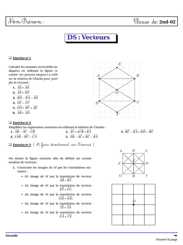DS: Vecteurs | PDF