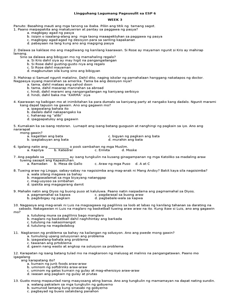Summative Test Q1 Week 3 Pdf