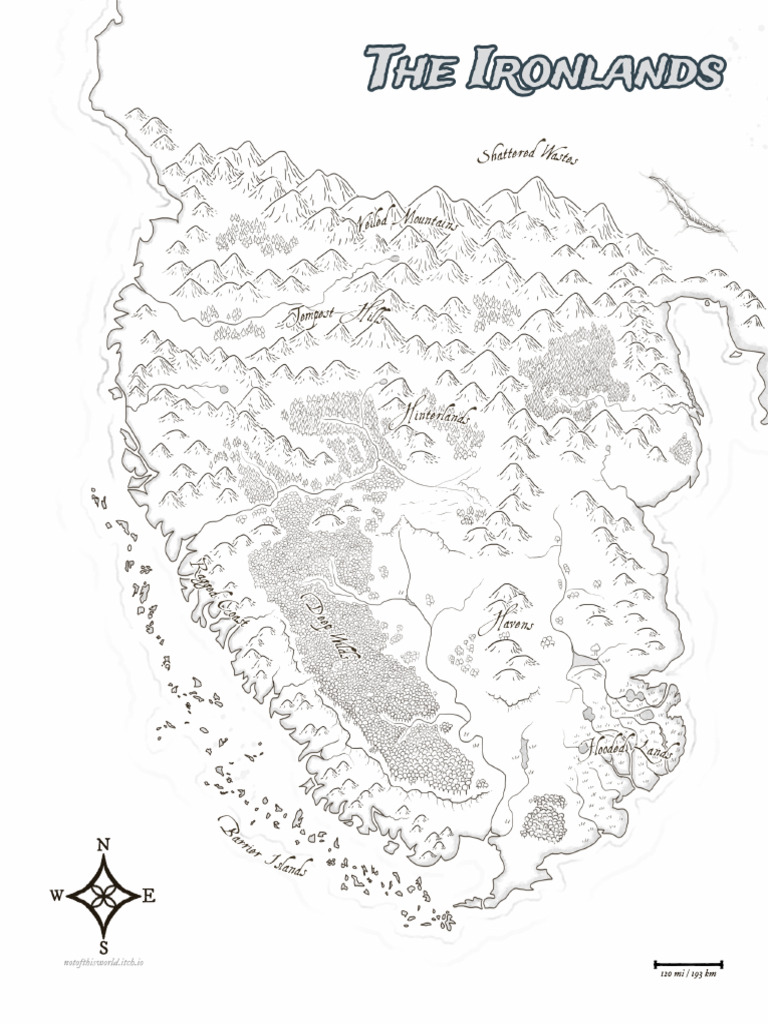 Iron Lands Hand Drawn Map | PDF