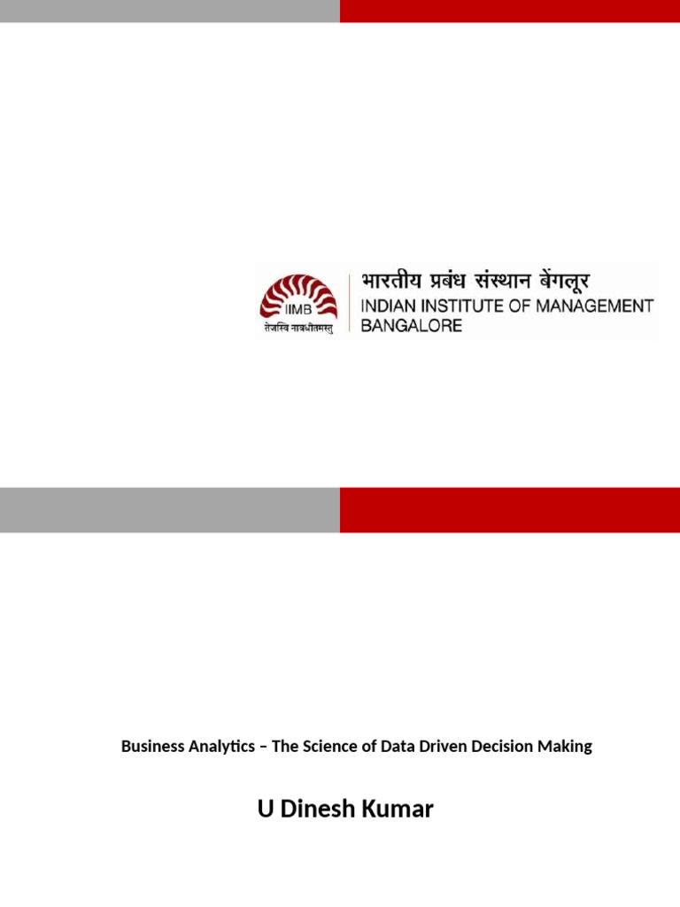 Chapter 1 Introduction To Analytics | PDF