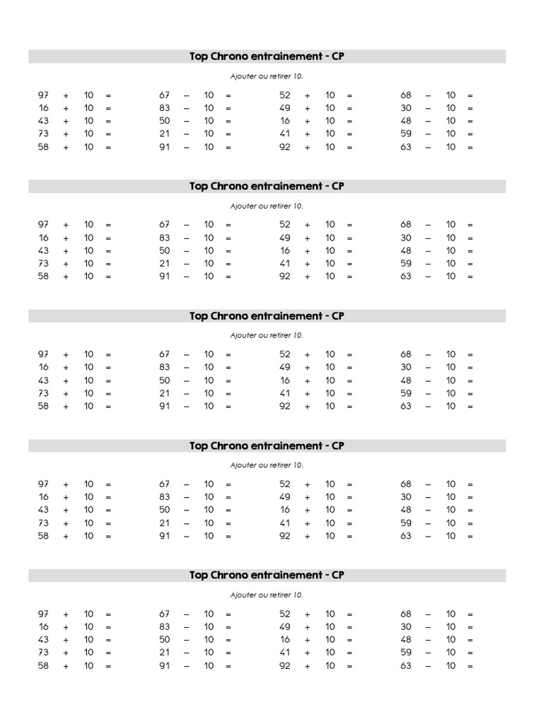 CP TopChrono 29 Ajouter Et Retirer 10 Identiques | PDF