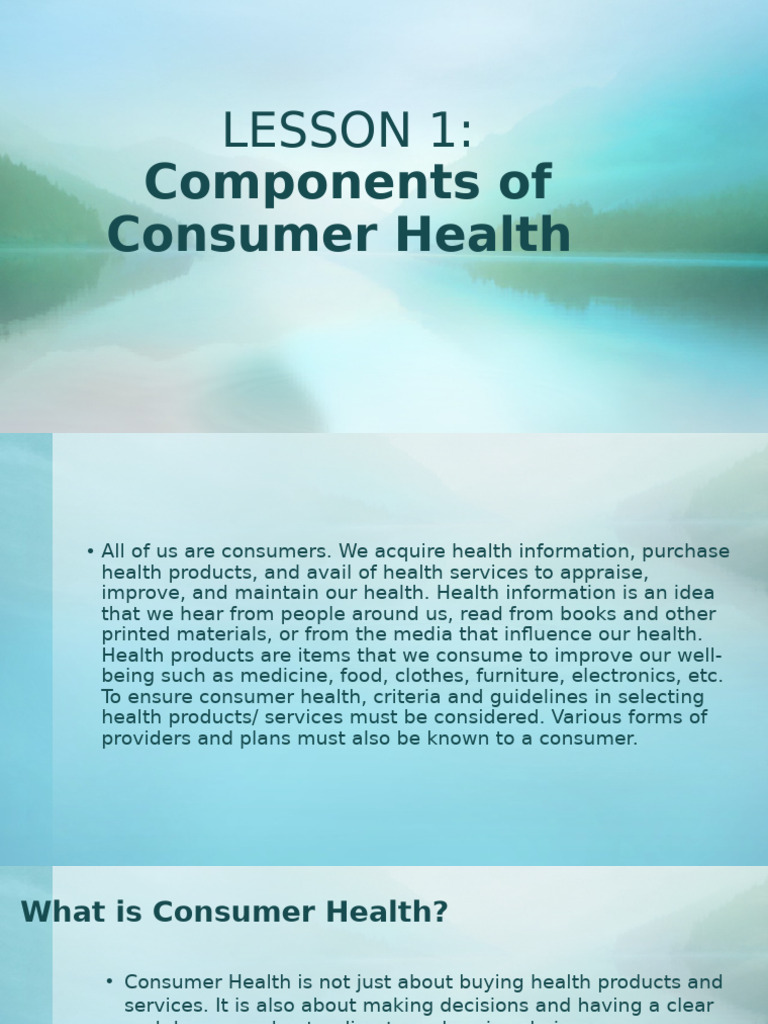 LESSON 1 Health | PDF