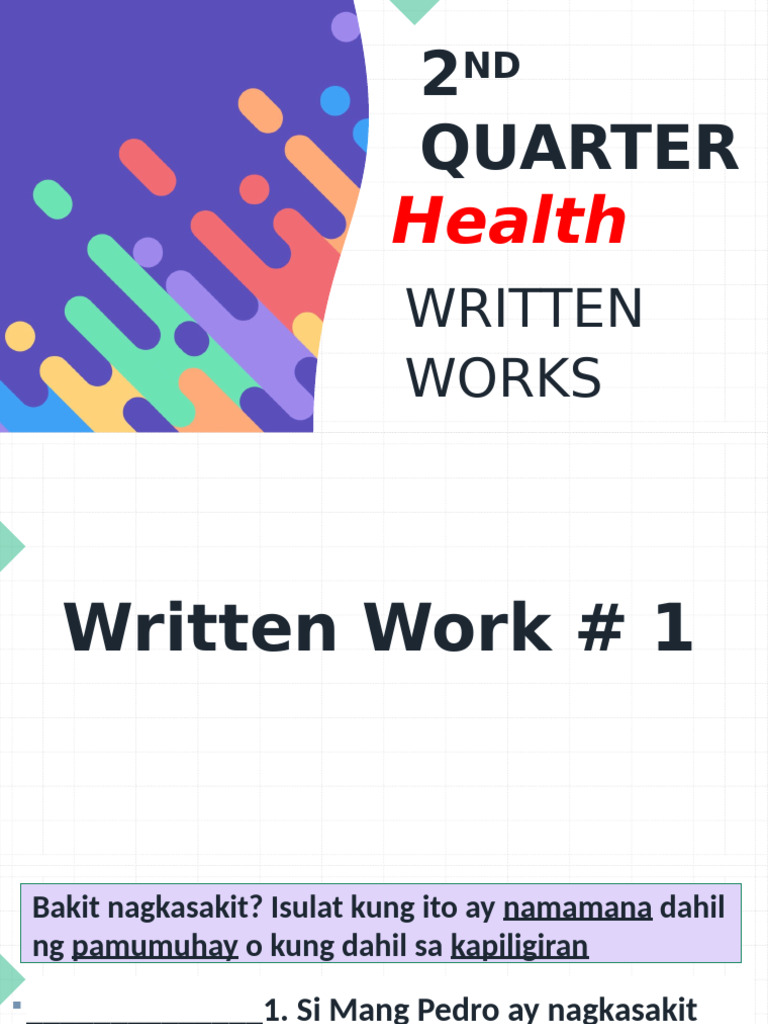 Q2 Written Works Health | PDF