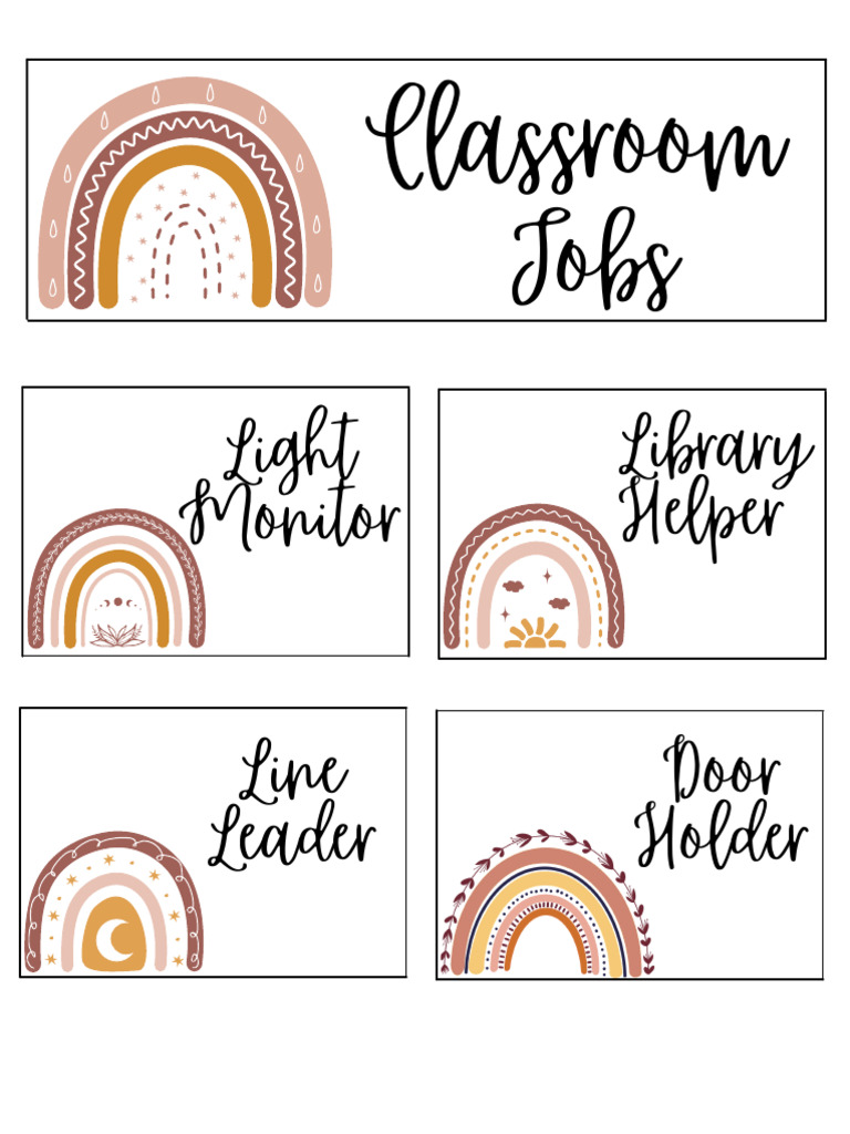 Light Monitor Library Helper Line Leader Door Holder: Classroom | PDF