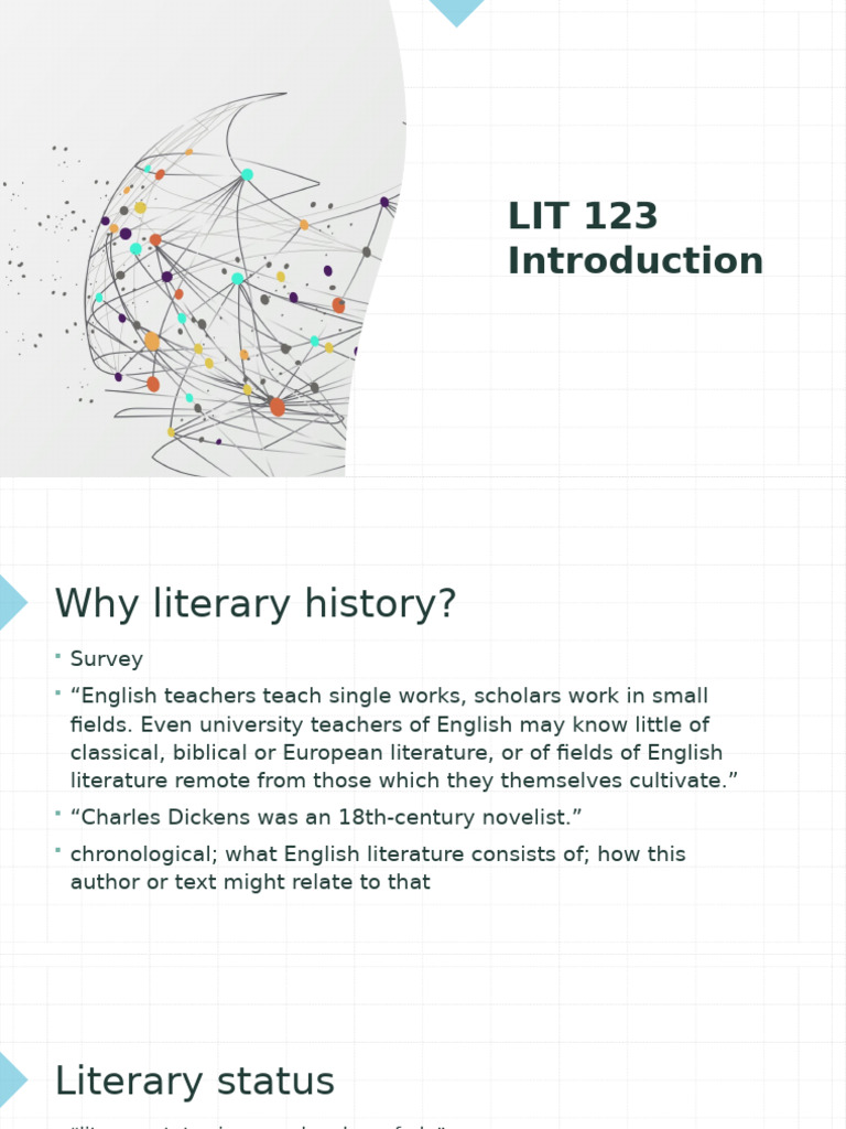 LIT 123 Introduction | PDF