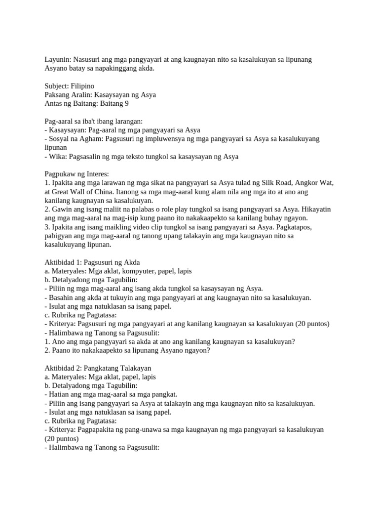 Pagsusuri ng Kasaysayan ng Asya | PDF | Philippines