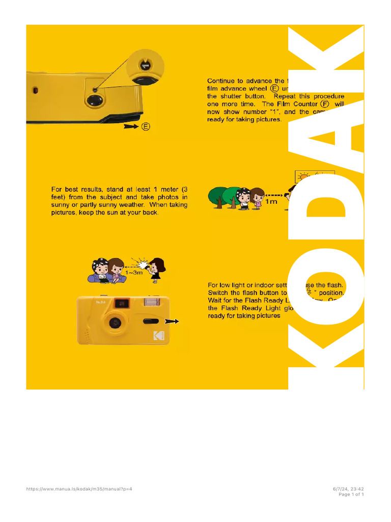 User Manual Kodak M35 (English - 6 Pages) | PDF