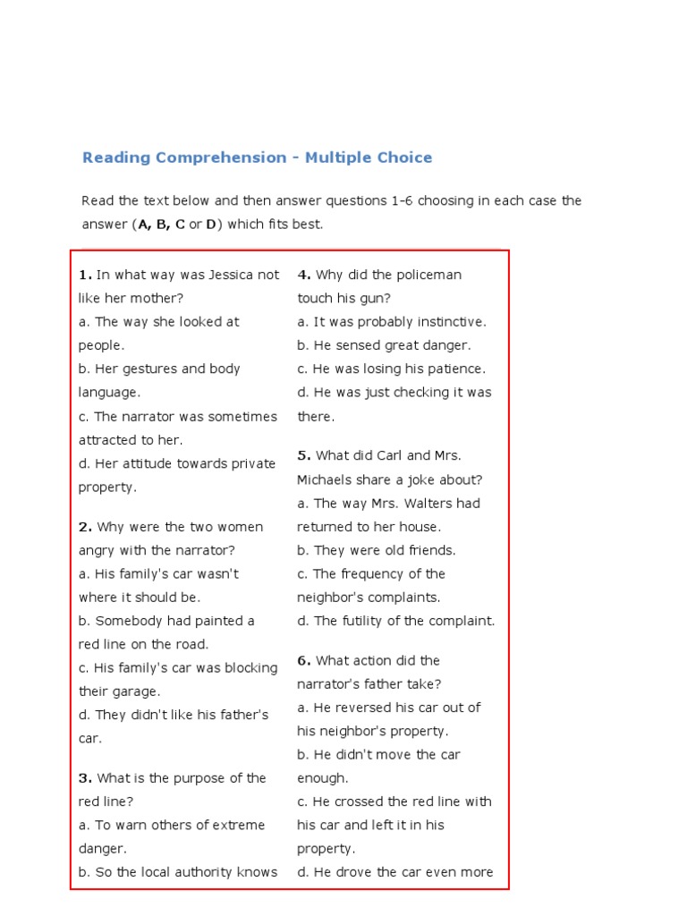 Advanced Reading Exercise | PDF