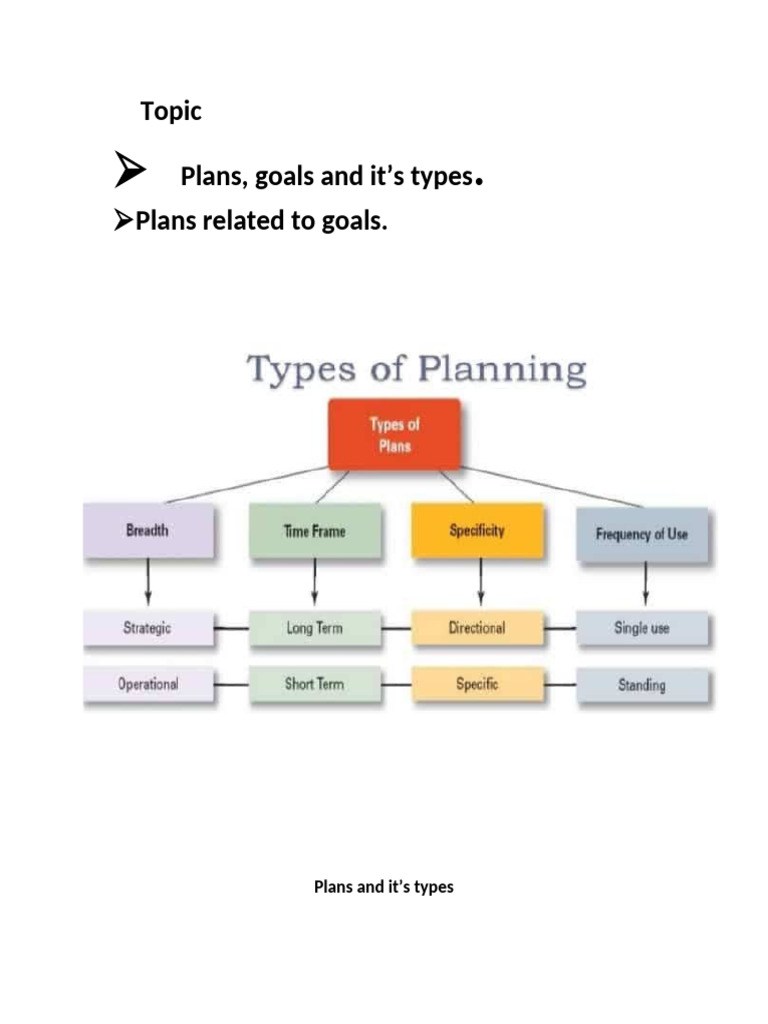 plan golas and its types assignment | PDF