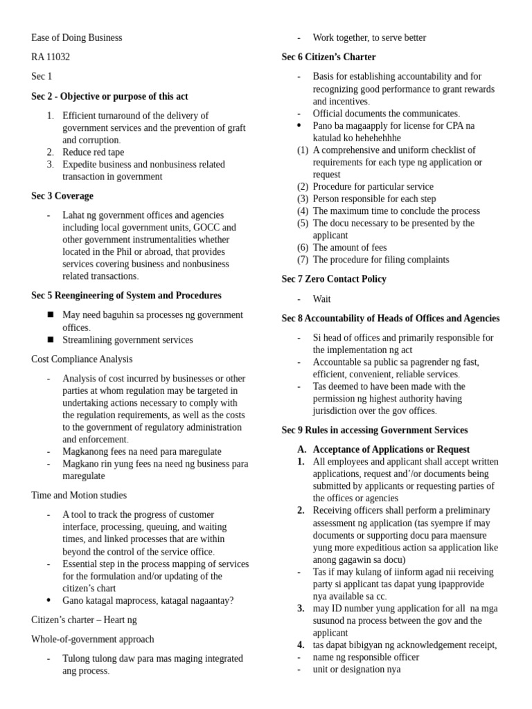 Ease of Doing Business | PDF