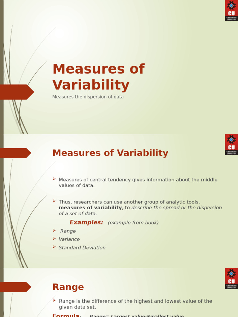 Unit1 4variability | PDF | Skewness | Standard Deviation