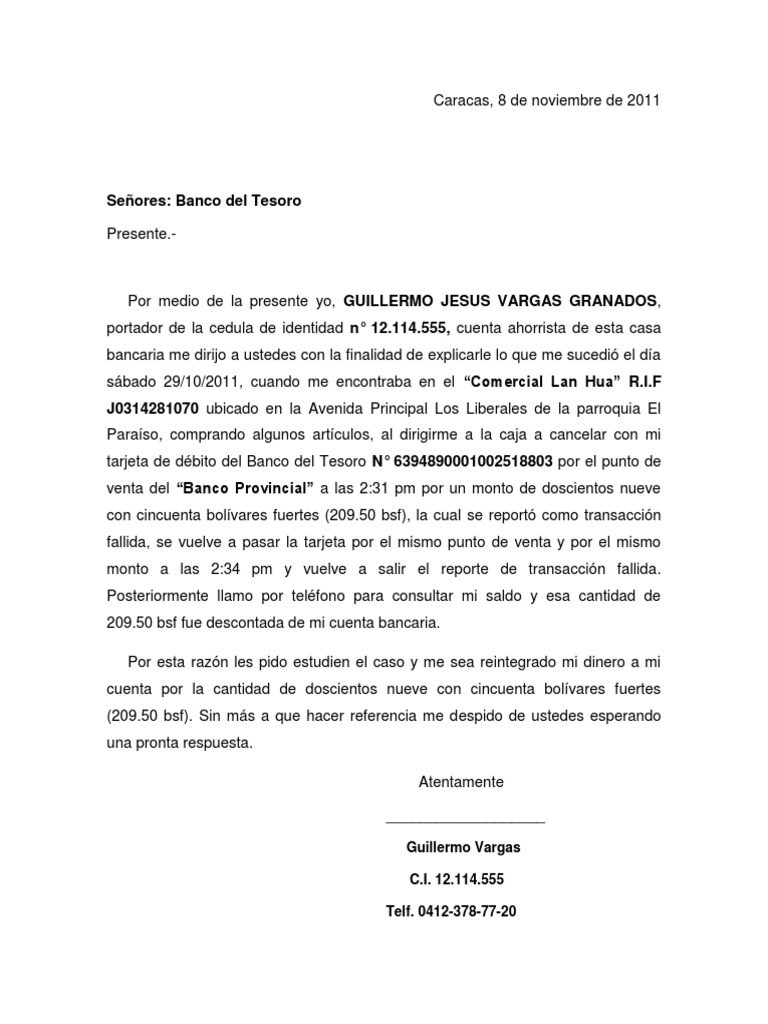 Carta Explicativa Exposición De Motivos Ejemplo  Richard Culpepper