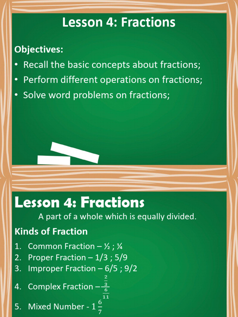 Lesson 4 Fractions PDF | PDF