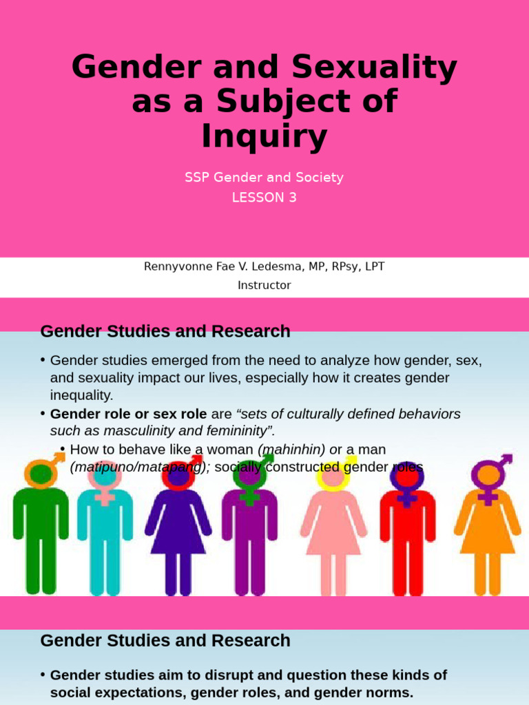 3 SSP 033 Gender and Sexuality As A Subject of Inquiry | PDF