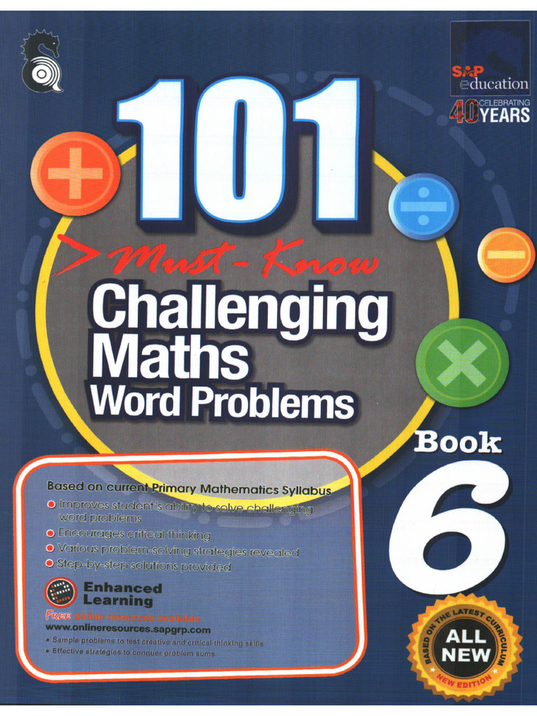 101 Challenging Math Word Problems Book 6 by SAP Education PDF | PDF
