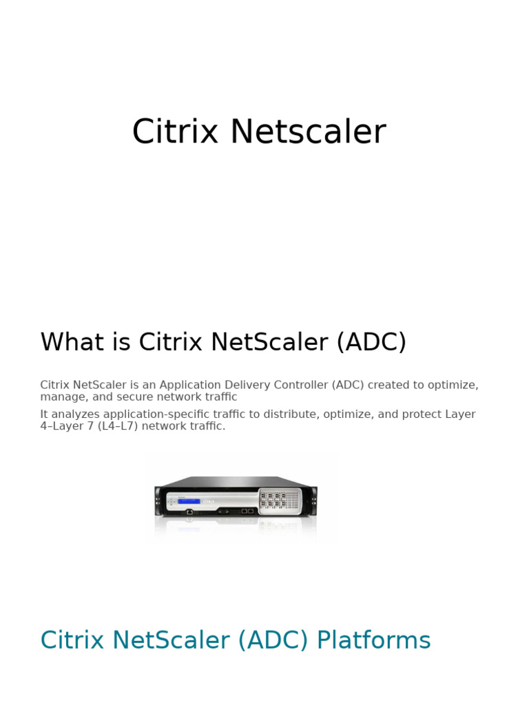 Citrix Netscaler (Autosaved) 1 | PDF