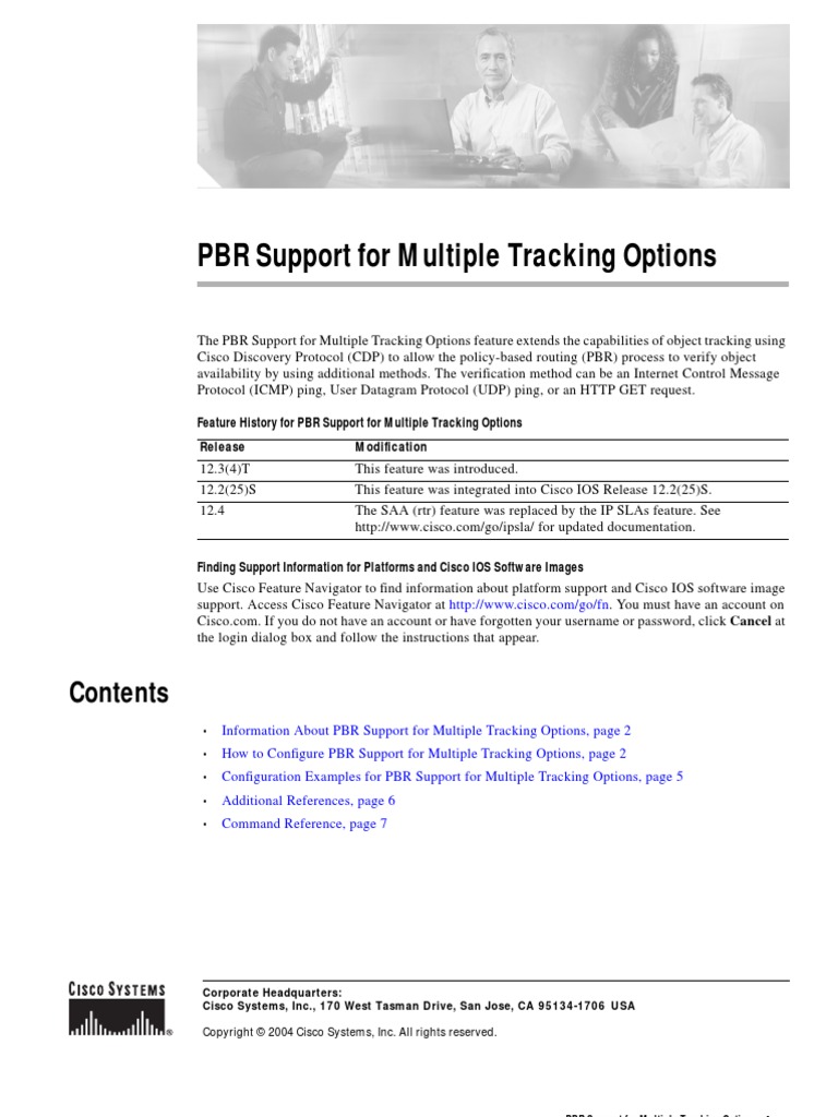 PBR Support For Multiple Tracking Options | PDF | Routing | Ip Address
