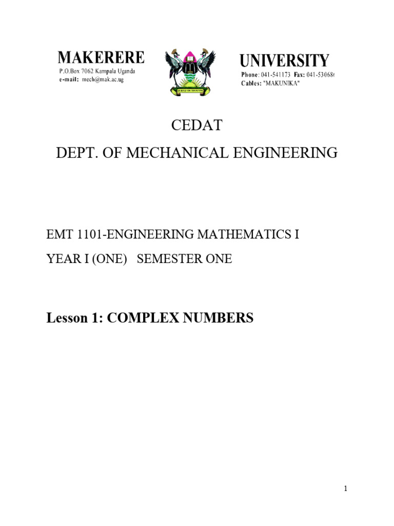Complex Numbers in Engineering Mathematics | PDF | Complex Number ...