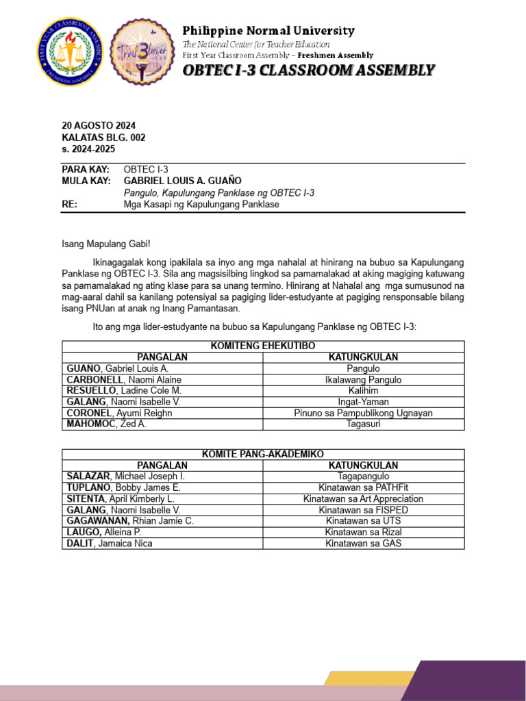 Memorandum no 002 s 2024 2025 pdf