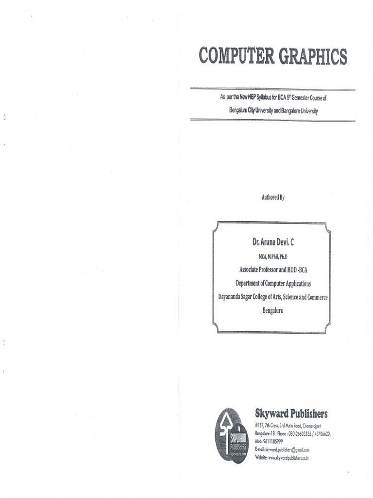 Computer Graphics Skyward Pdf