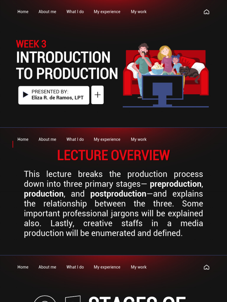 Week3 - Stages of Production | PDF