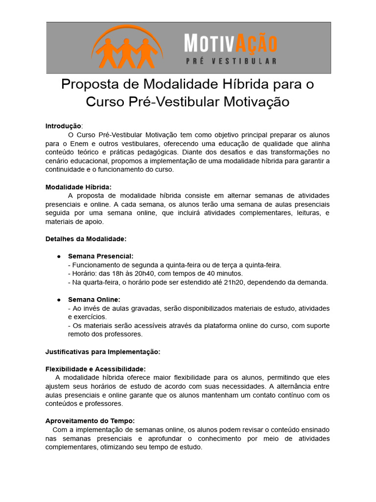 Modalidade Híbrida para Pré-Vestibular | PDF | Pedagogia | Arte