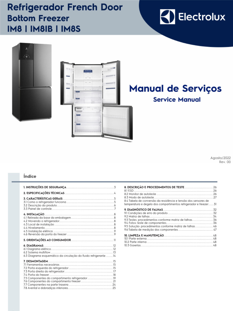 Manual Servicos Refrigeradores IM8-IM8B-IM8S Rev00 Agosto2022 ...