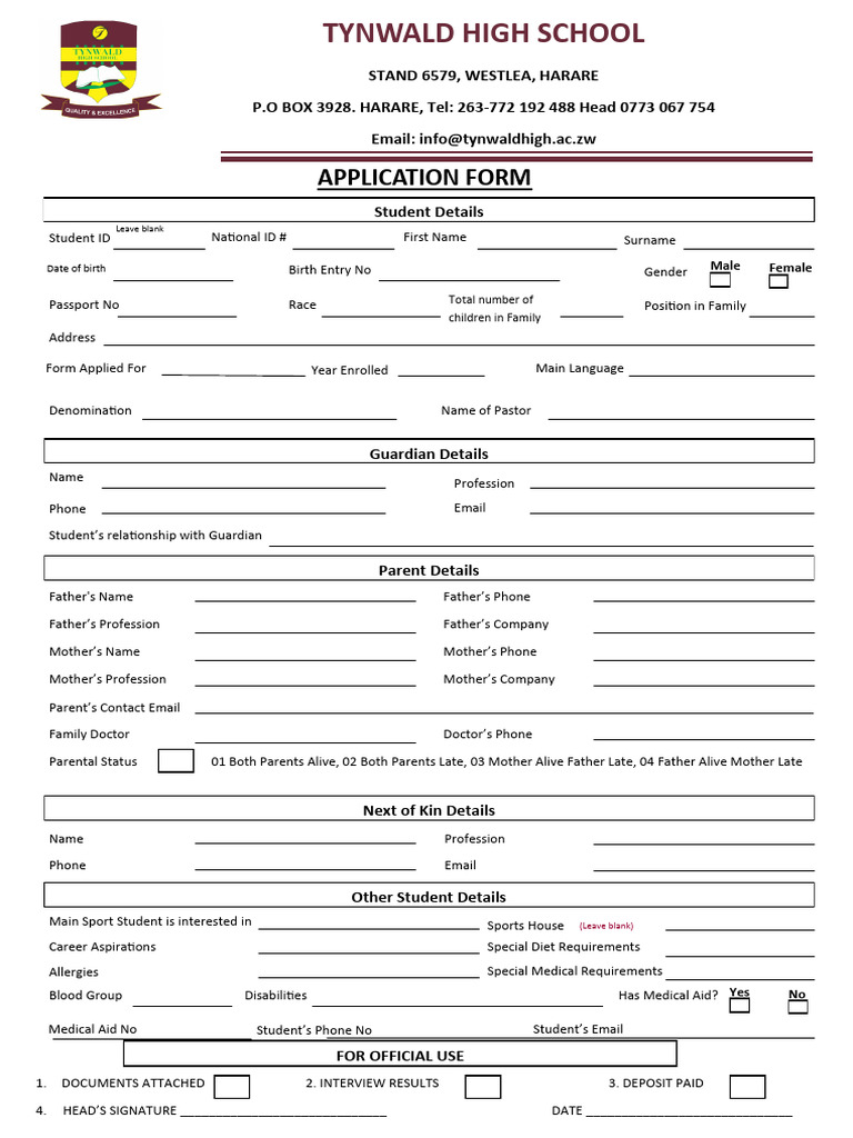 Application Form | PDF