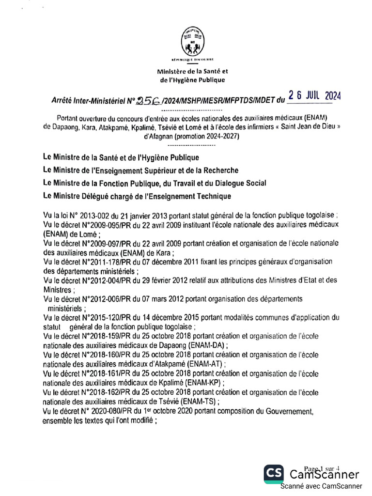 Concours Enam 2024 Pdf
