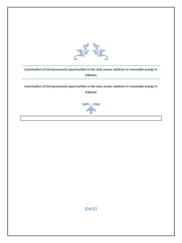 Solar Power Solutions in Renewable Energy in Pakistan | PDF
