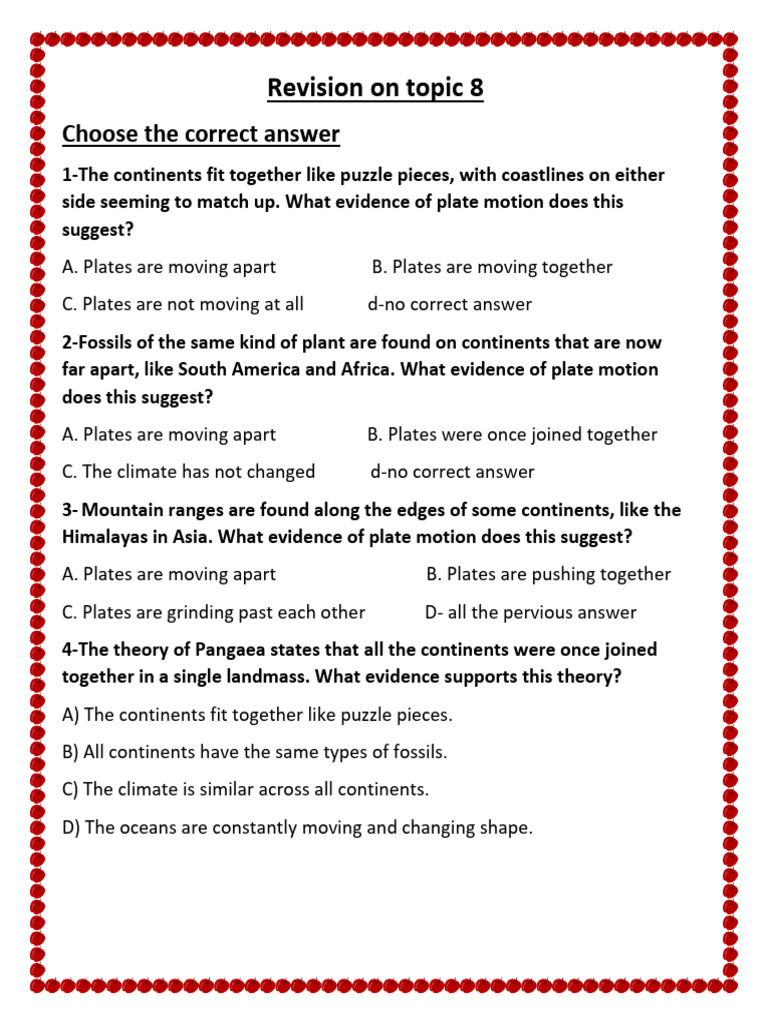 Sheet On Topic 8 | PDF