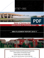 IITK MBA Final Placement Report 2011