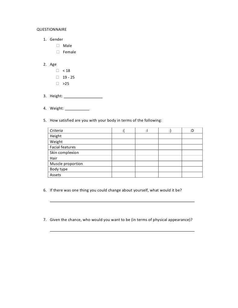 Questionnaire | PDF