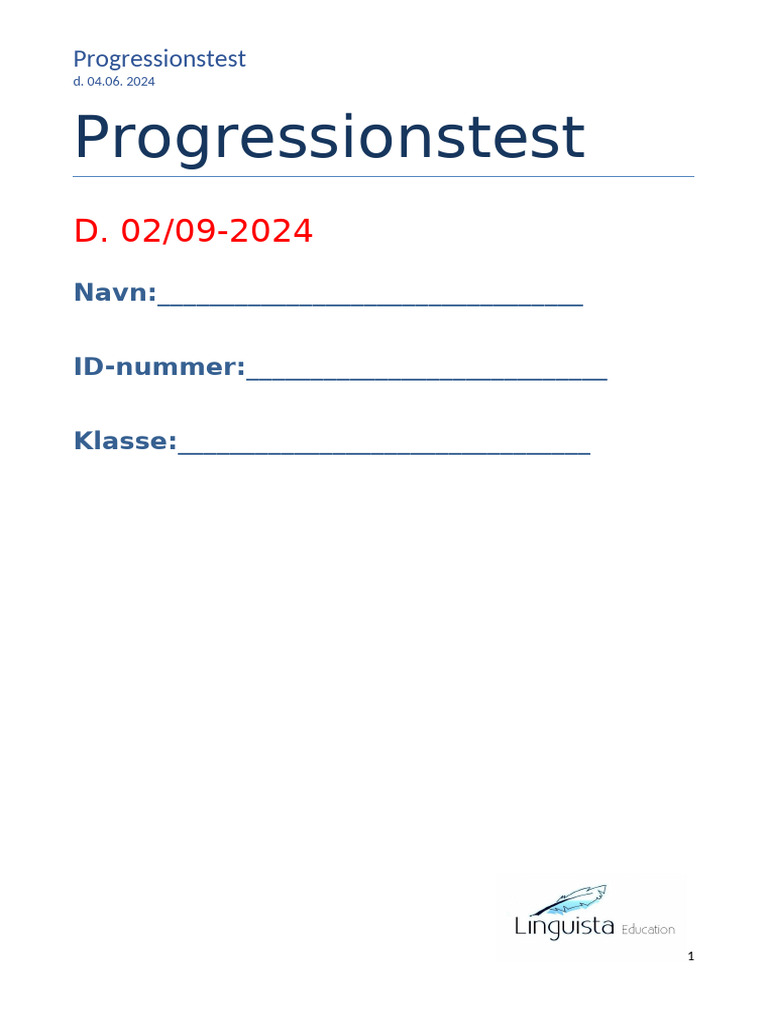 Test Dansk | PDF