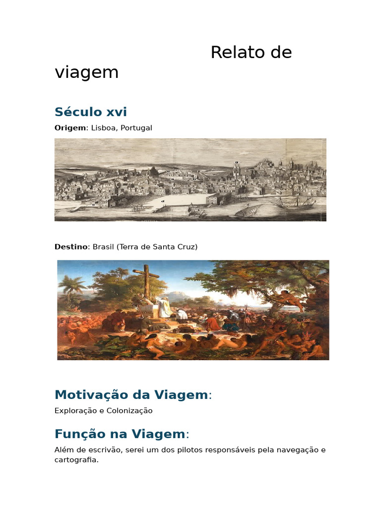 Relato de Viagem | PDF