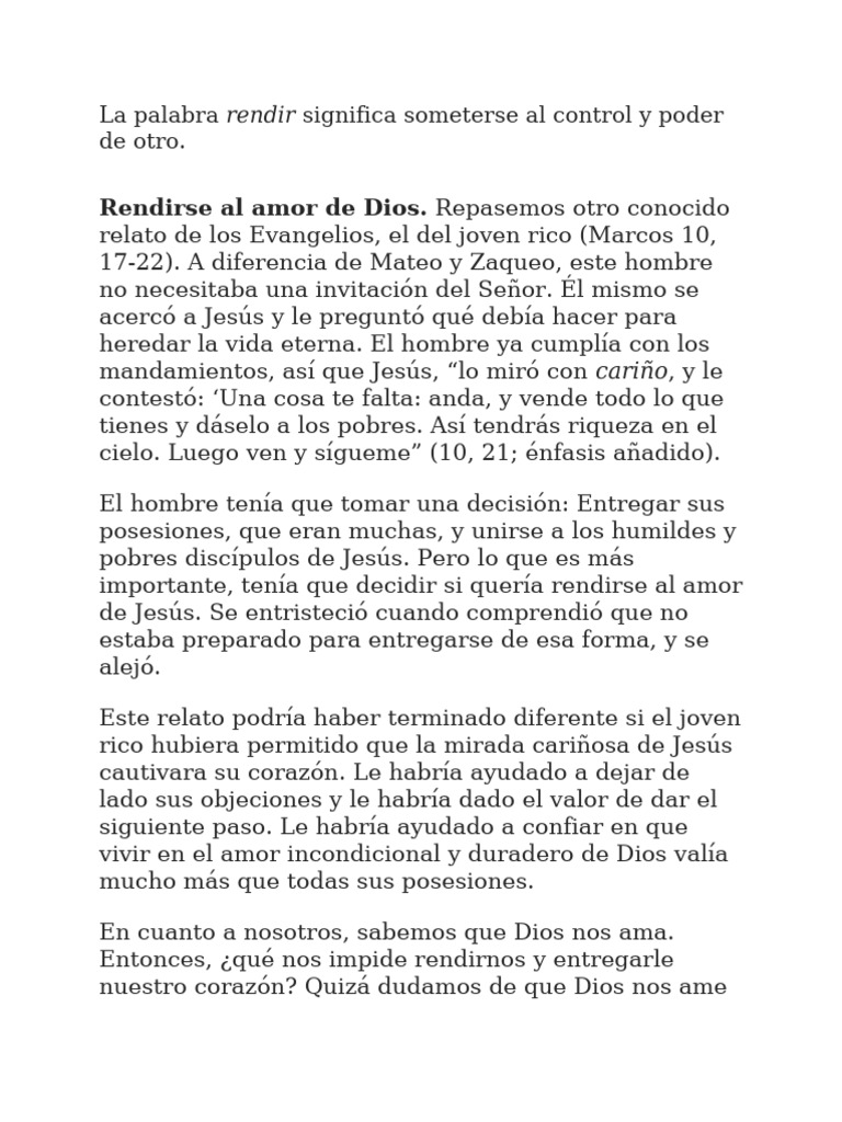Rendirse A Dios Pdf